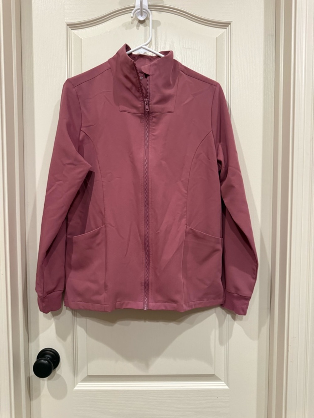 Everyday Zip-Up Utility Jacket in Dusty Rose